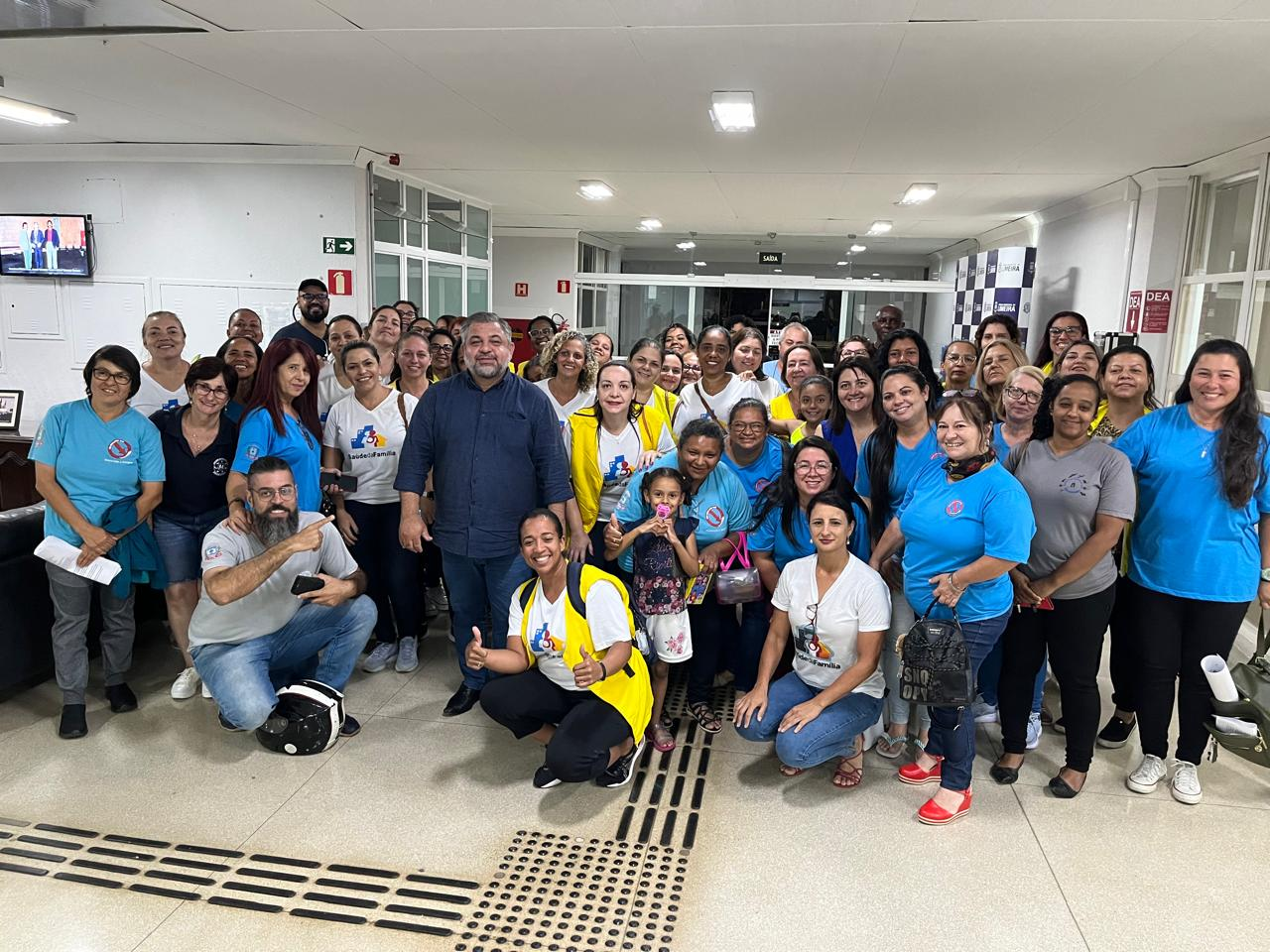 Reunião com agentes comunitários de saúde